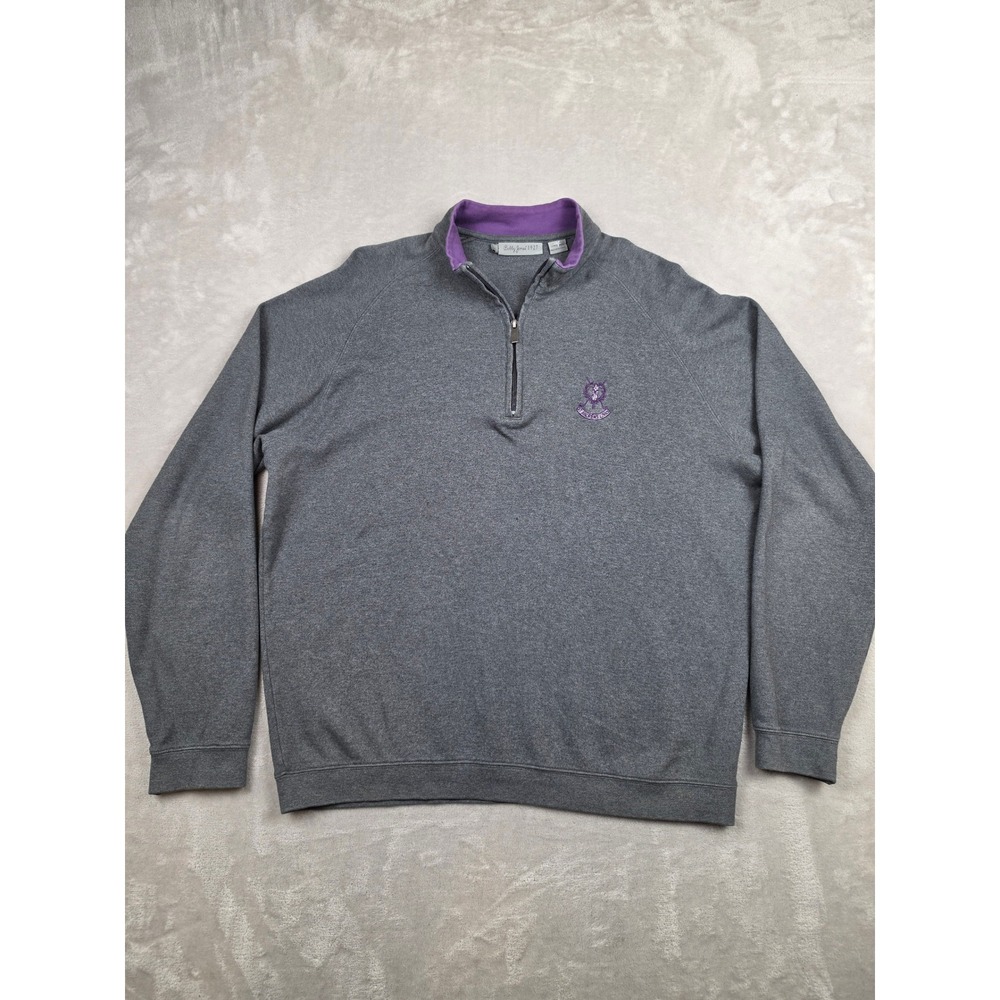 Bobby Jones 1927 Golf Quarter Zip Pullover Mens XL Gray St Andrews Links *Read